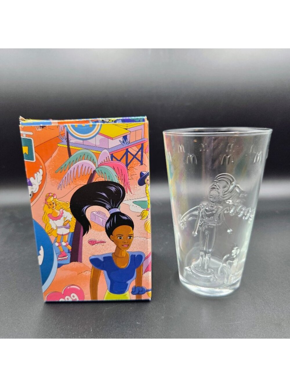 2024 McDonald’s Canada Collector’s Glass Cup Hot Wheels Barbie New Box Read